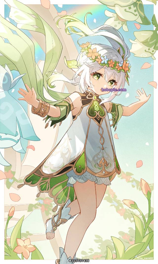 一张纳西妲,花神诞祭,原神,布耶尔绘画图片