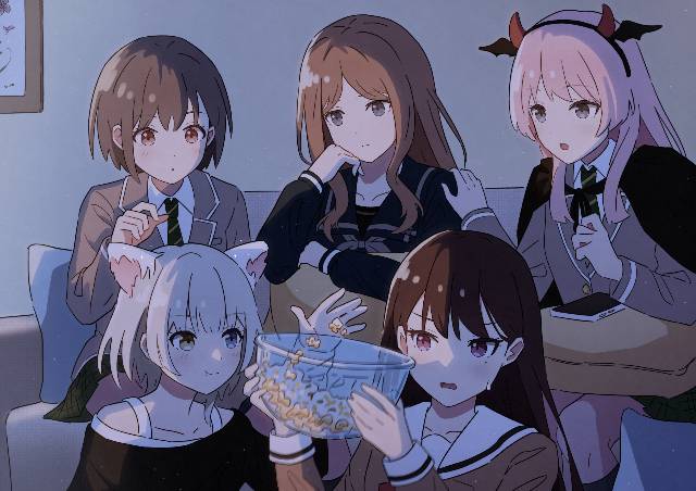 一张MyGO!!!!!,BanGDream,椎名立希,高松灯,要乐奈,长崎爽世,千早爱音绘画图片