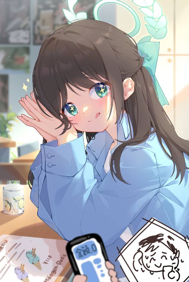 一张蔚蓝档案,小女孩,栗村爱莉绘画图片