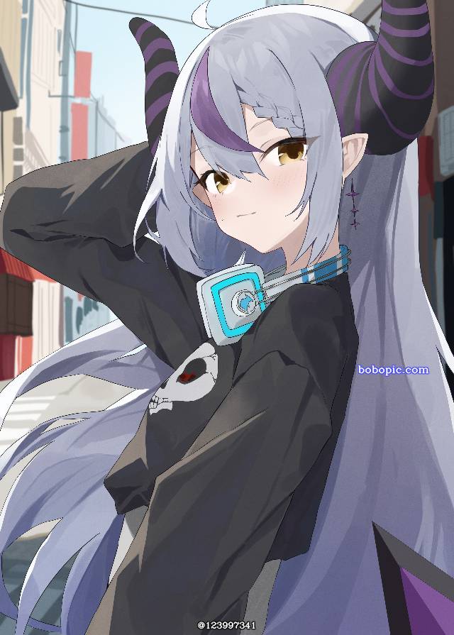 一张Hololive,拉普拉斯·达克尼斯,拉普拉斯·达克妮斯绘画图片