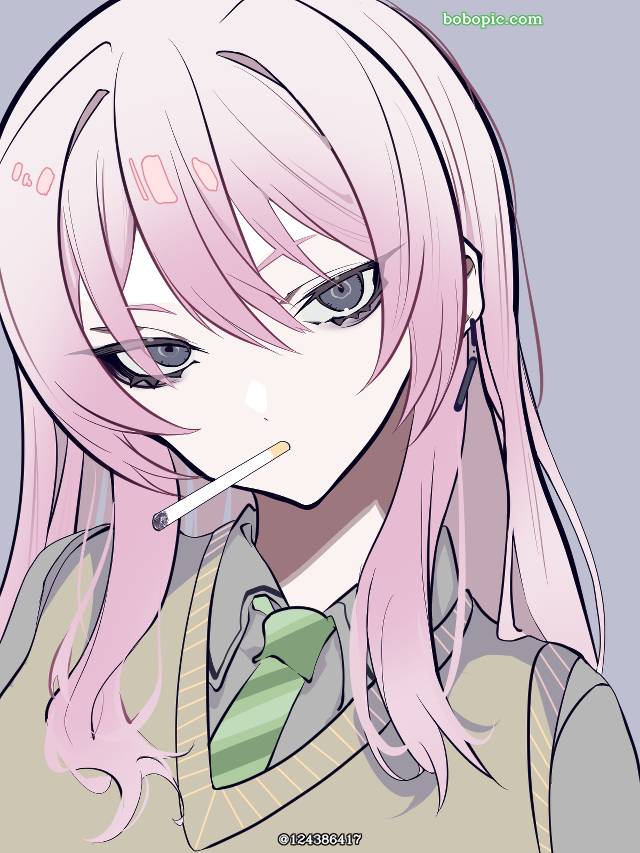 一张香烟,BanGDream,千早爱音,MyGO!!!!!,小女孩,平胸,羽丘女子学园,烟草绘画图片