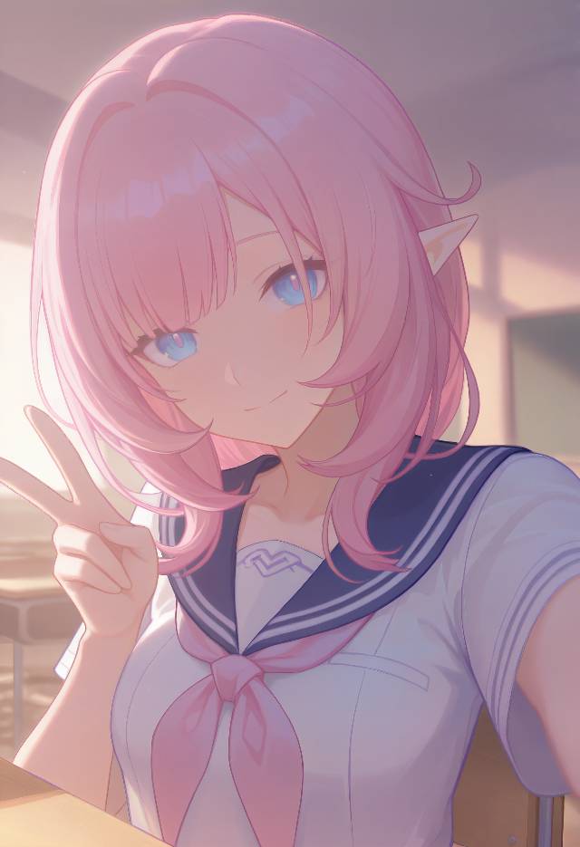 ,美少女,少女,爱莉希雅,mihoyo,制服图片