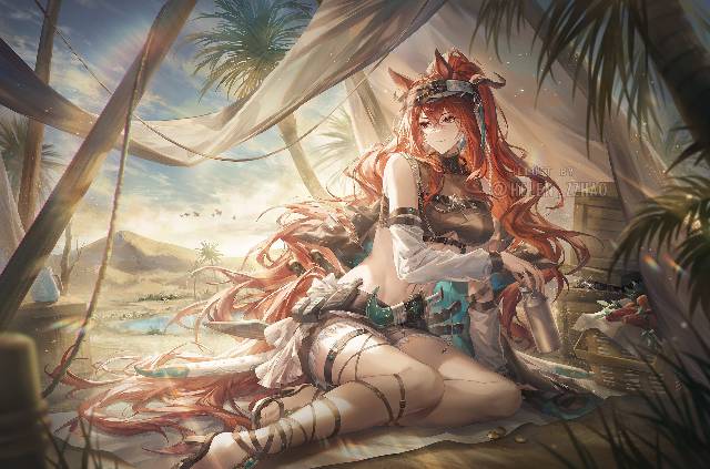 一张明日方舟,娜仁图亚,Narantuya绘画图片