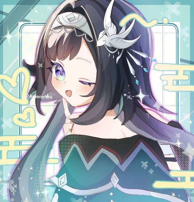 一张蓝砚,原神绘画图片