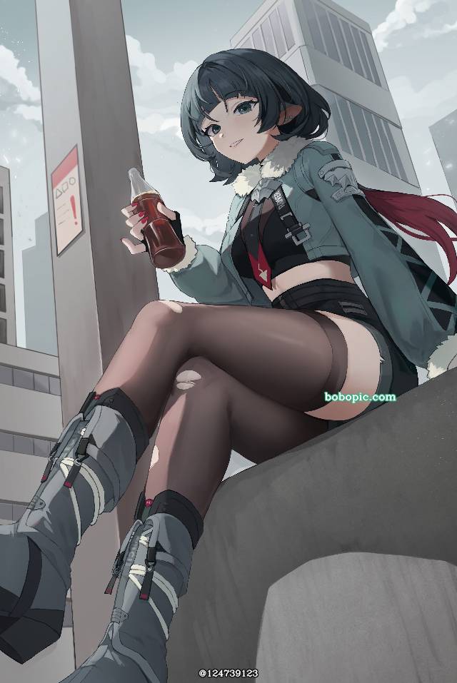 一张绝区零,跷二郎腿,简·杜绘画图片