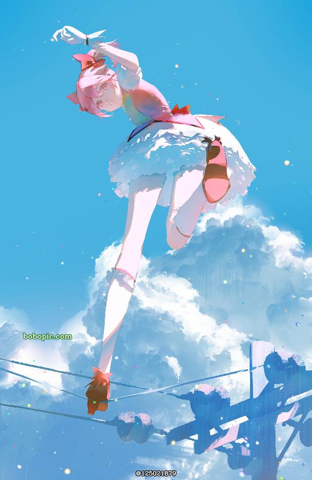 魔法少女小圆, 鹿目圆, 蓝天, 积雨云, Madoka☆Magica 500+ bookmarks