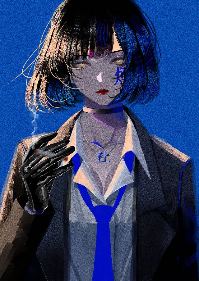 原创, 女孩子, 黑发, tobacco, shirt, coat, 西装