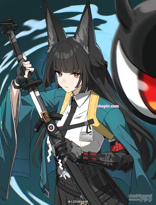 Zenless Zone Zero, Miyabi Hoshimi, 绝区零1000收藏, fox ears, black hair