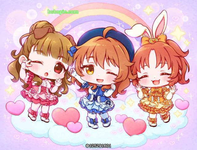 一张荒木比奈,神谷奈绪,偶像大师灰姑娘女孩,安部菜菜绘画图片