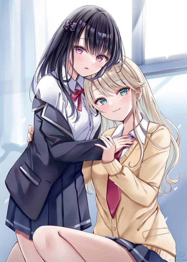 原创, 女孩子, uniform, yuri, 原创1000users加入书籤, 百合1000收藏