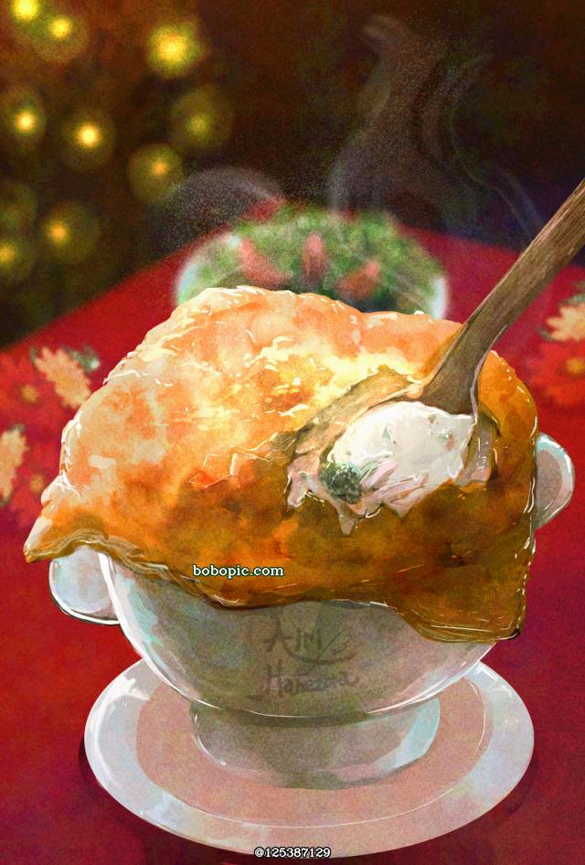 一张食物插画,克里斯塔,CLIPSTUDIOPAINT,圣诞节,食物挑逗照,美食,食物绘画图片