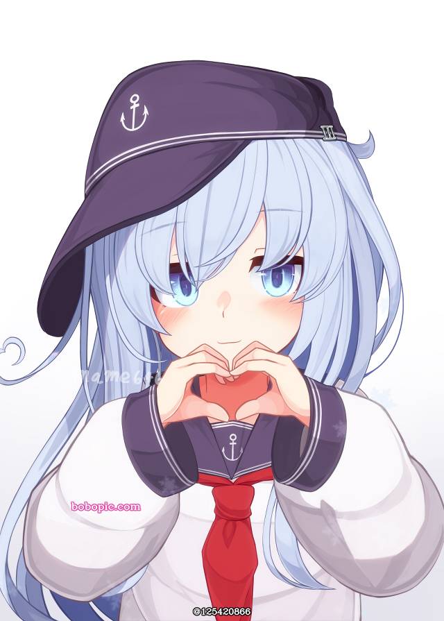 一张双手比心,舰队collection,响绘画图片