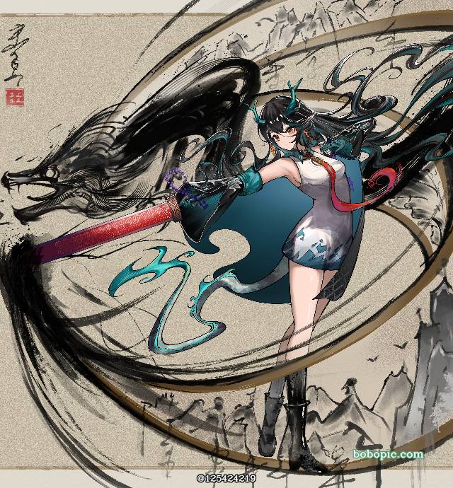 一张明日方舟,希绘画图片