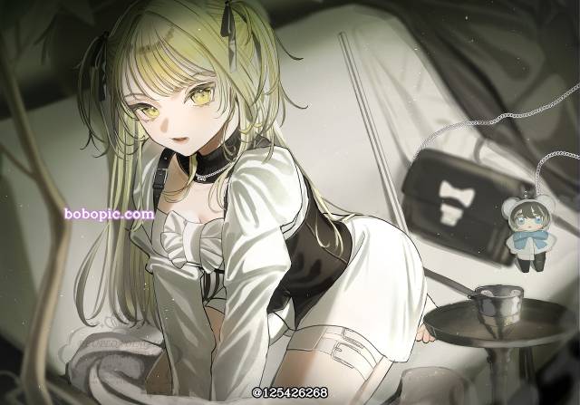 一张少女,金发,一次创作,可爱,小女孩绘画图片