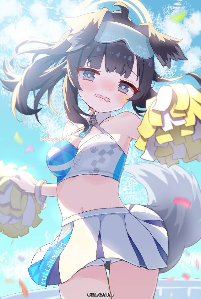 一张cheerleader,蔚蓝档案,猫冢响绘画图片