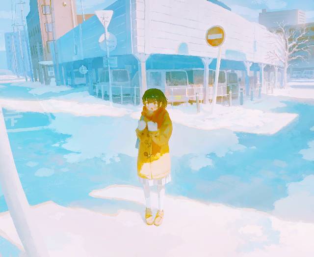 原创, 风景, 原创, 女孩子, background, winter, snow