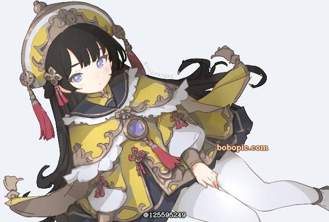 一张小女孩绘画图片