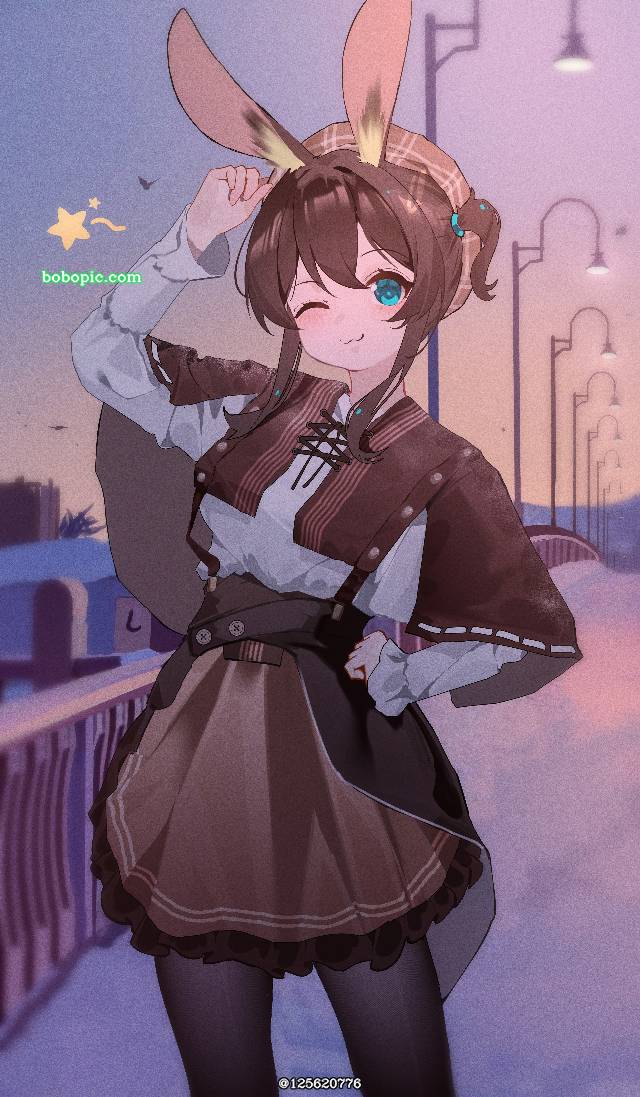一张明日方舟,小女孩,少女,阿米娅,黑丝袜绘画图片