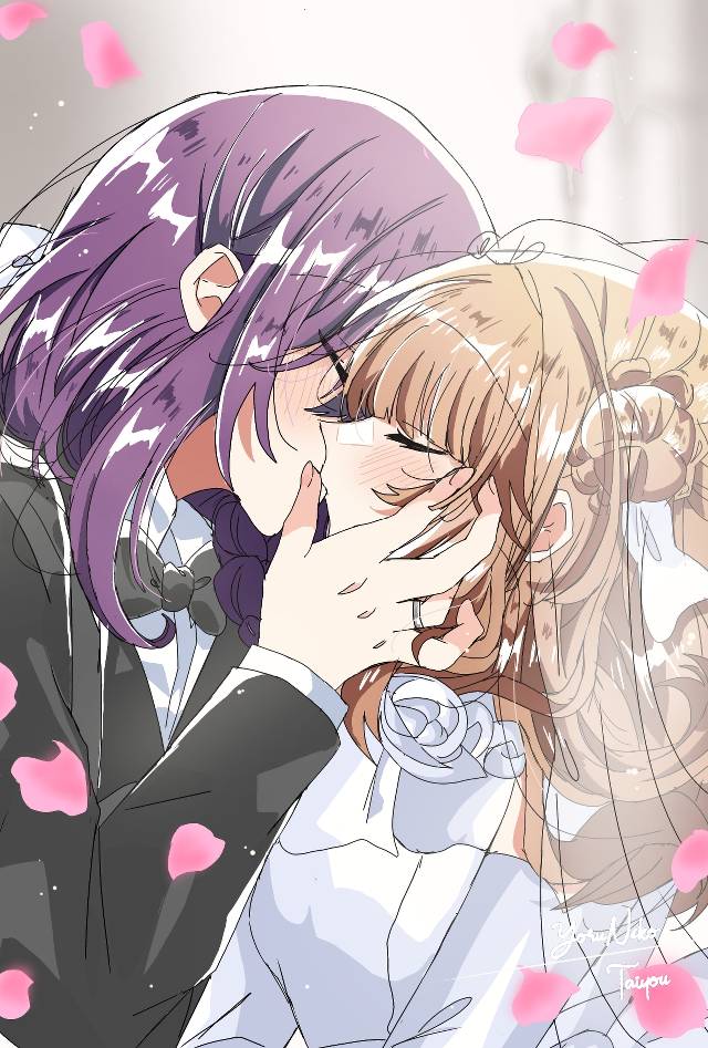 恋语轻唱, Whisper Me a Love Song, girl in suit, 婚纱, marriage, lesbian kiss, yuri