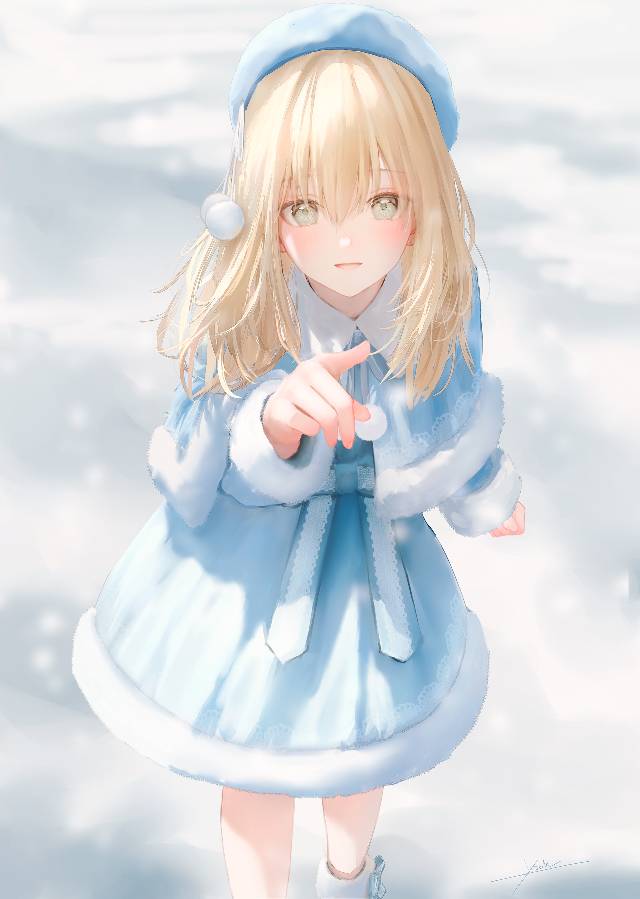 女孩子, 原创, 原创, 金发, winter clothes