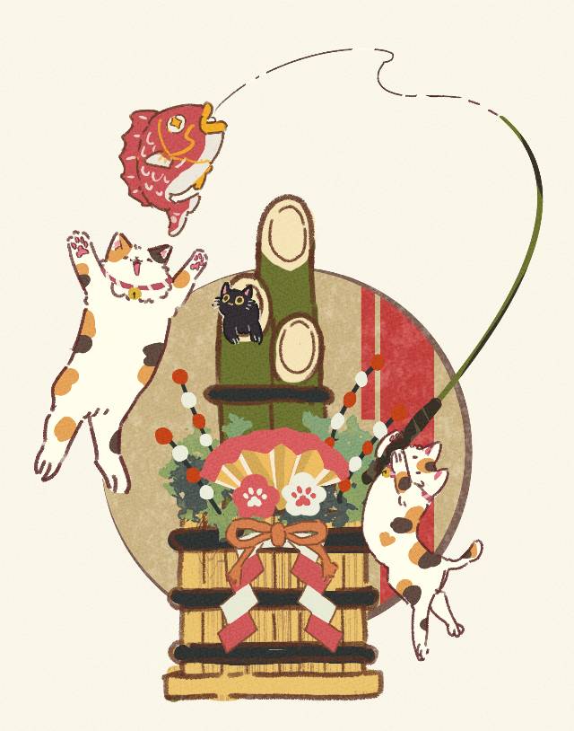 动物,新年,猫,谨贺新年2025图片