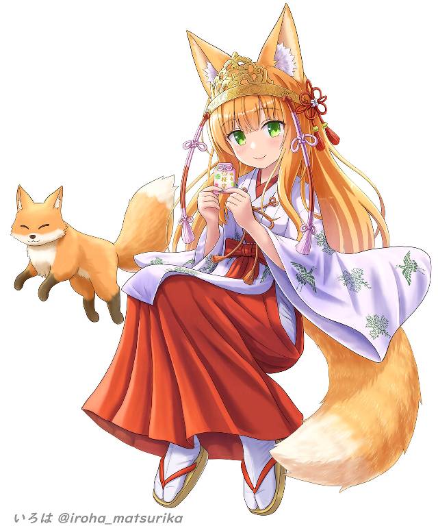 原创, 兽耳, foxgirl, miko, 日式袜子