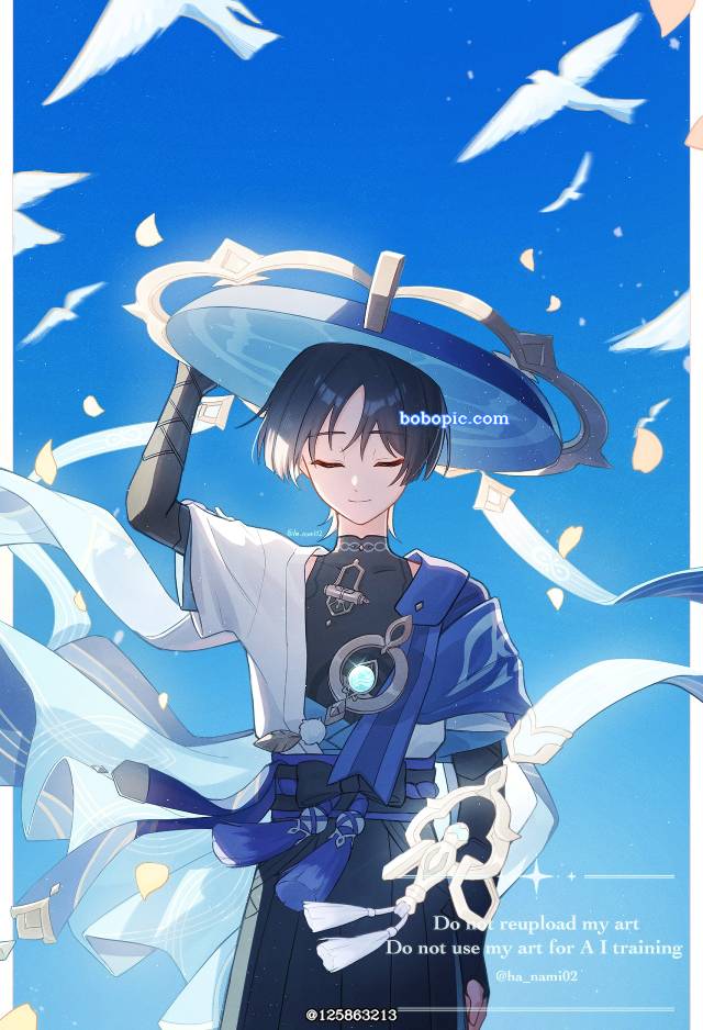 一张放浪者,原神,神之眼绘画图片