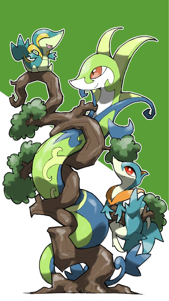 精灵宝可梦, serperior, Servine, Snivy