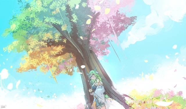 插画, 虚拟主播, Hololive, Ceres Fauna