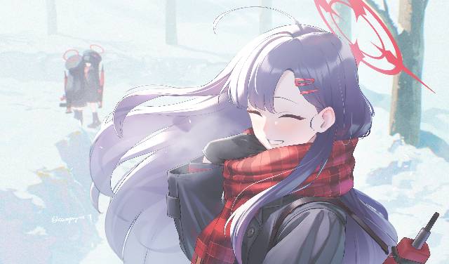 碧蓝档案, 仲正一花, 围巾, 乌贼鳍, I want to protect that smile