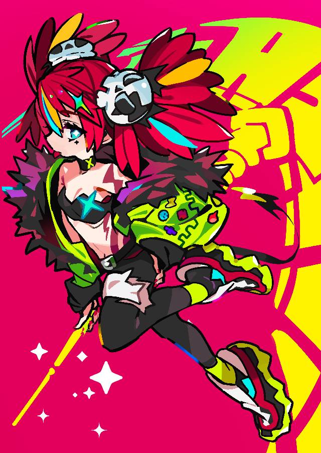 插画, pop, psychedelic, grim reaper, skull, fluorescent color, sporty