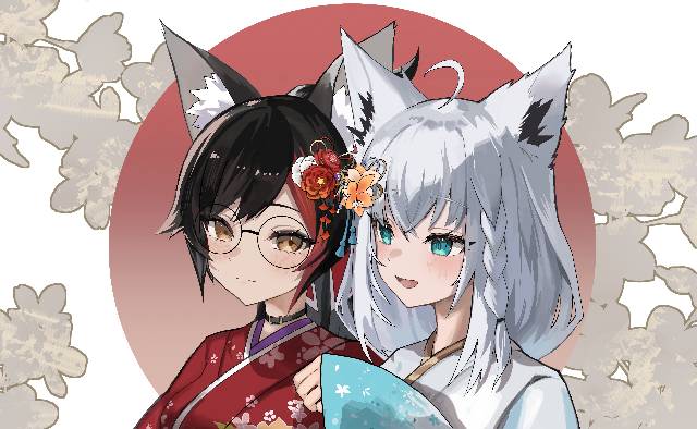 兽耳,大神澪,白上吹雪,白上吹雪同人,虚拟主播图片