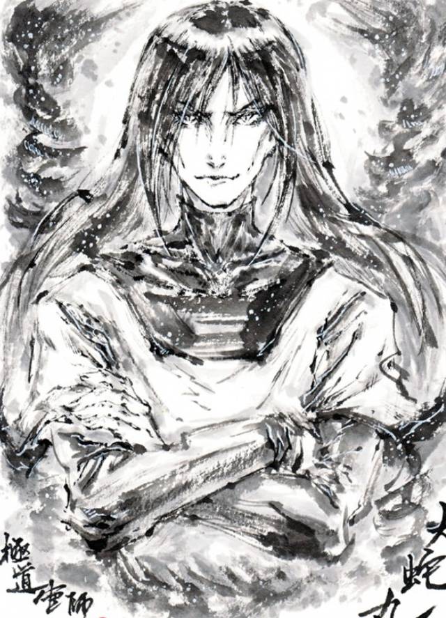 ink painting, 手绘, Orochimaru