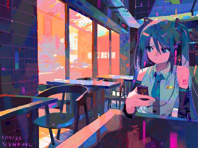 hatsunemiku,illustration,miku,初音未来,风景图片
