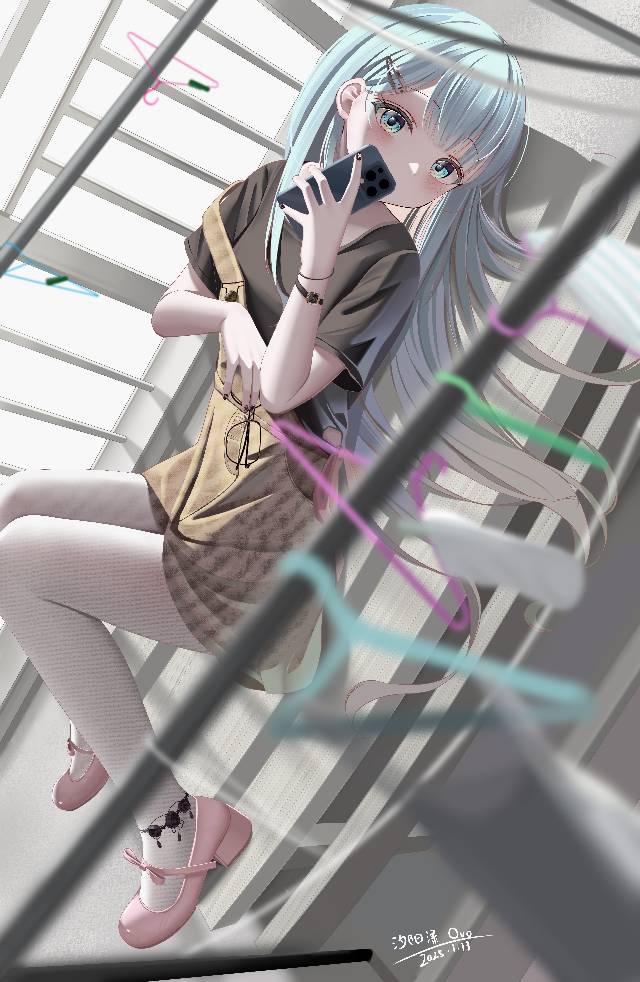 少女,汐阳漾,白裤袜,腿,赤脚图片