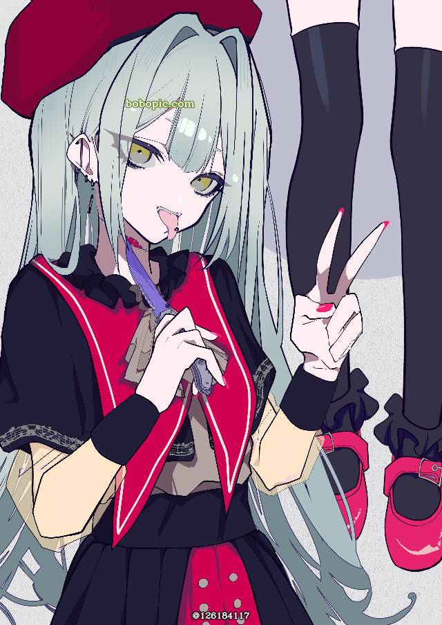一张BanGDream,MyGO!!!!!,绿毛,小女孩,平胸,若叶睦,mygo绘画图片