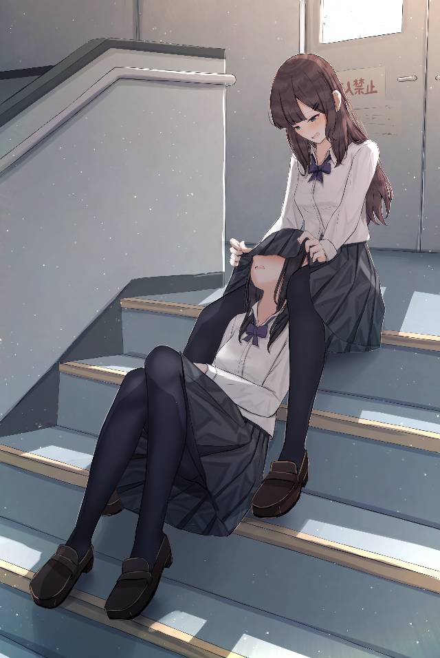 yuri, uniform, 原创, 胖次, 穿透丝袜的内裤, 埋裙底, 原创1000users加入书籤, 百合1000收藏