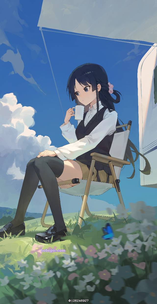 一张轻音少女,秋山澪绘画图片