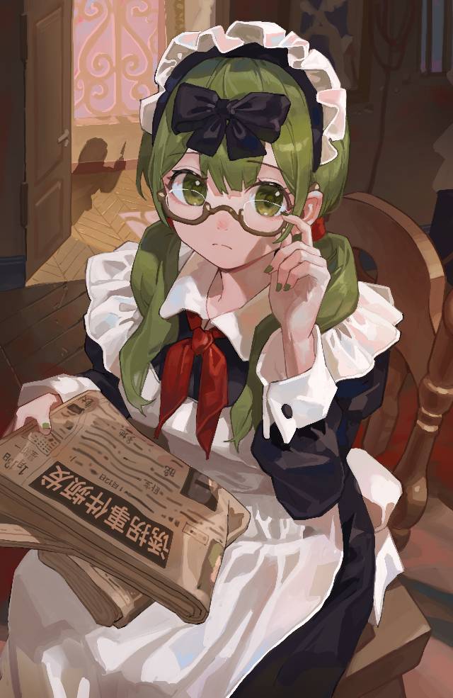 女仆,女仆装,小女孩,眼镜图片