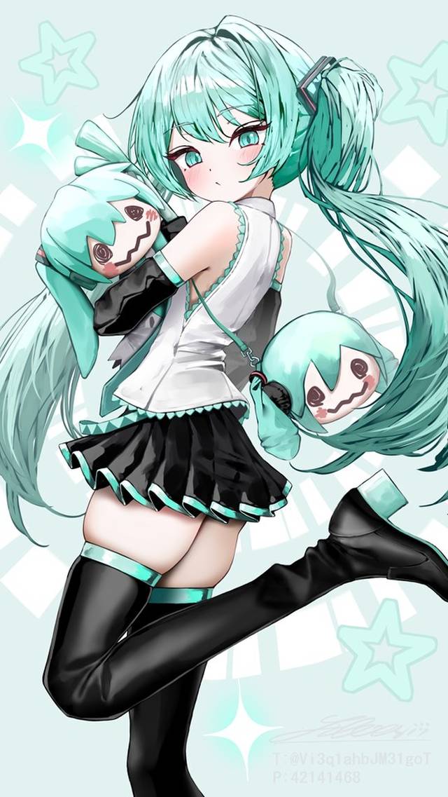 初音未来, vocaloid, 双马尾