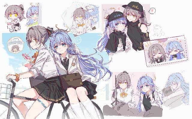 女孩子, yuri, 魅惑的大腿, Honkai: Star Rail, 星（星穹铁道）, 白裤袜, 星×艾丝妲