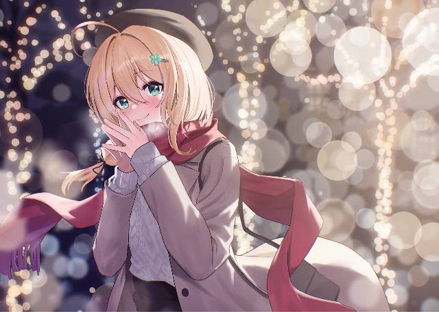 原创, 女孩子, illumination, 金发