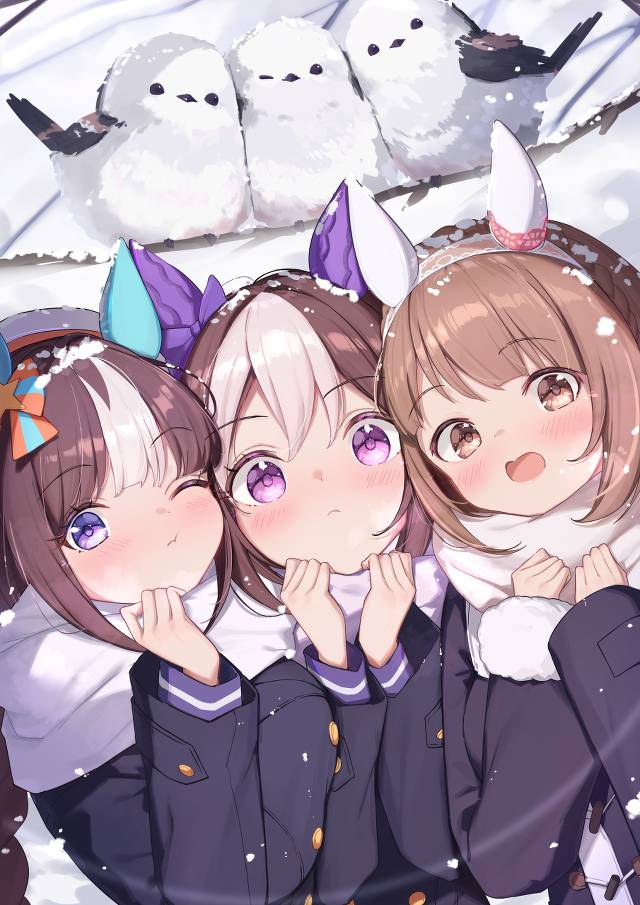 赛马娘Pretty Derby, 特别周（赛马娘）, 北港火山（赛马娘）, Yukino Bijin (Uma Musume), long-tailed tit, oh my, bunch of angels