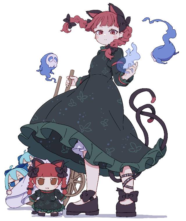 东方, 东方Project, 火焰猫燐, 焰, 琪露诺, Fumofumo, drawers