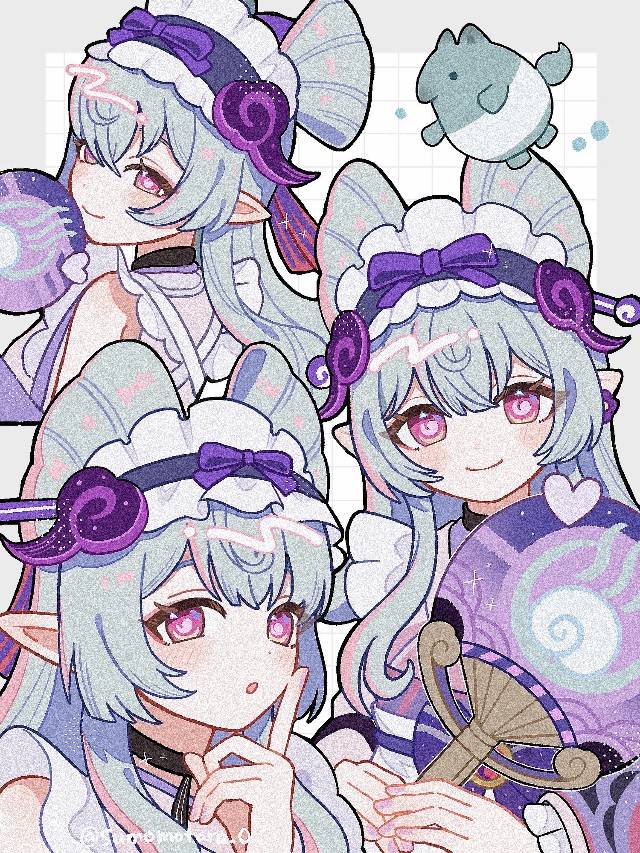 一张原神,梦见月瑞希绘画图片