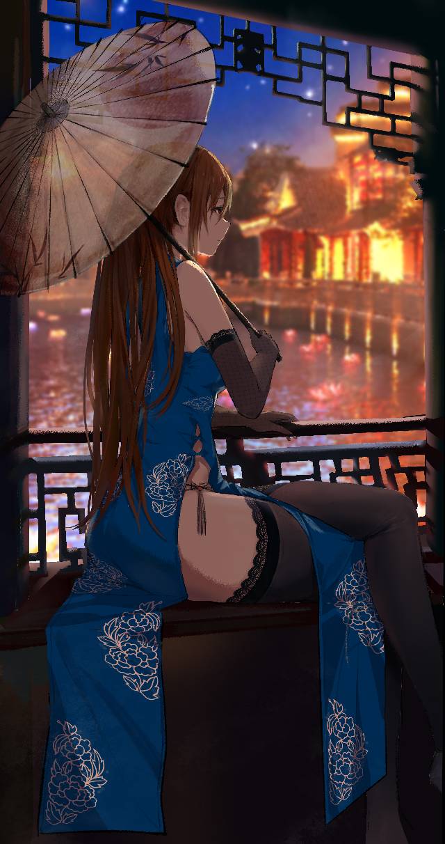 岛村卯月, 偶像大师 灰姑娘女孩, 春节, 中国服装, 旗袍, Chinese girl