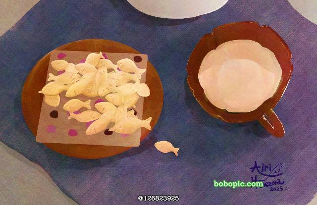 一张biscuit,饮料,CLIPSTUDIOPAINT,点心,食物绘画图片