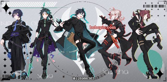 Genshin Impact, Xiao, Kaedehara Kazuha, Shikanoin Heizou, wanderer, 温迪（原神）