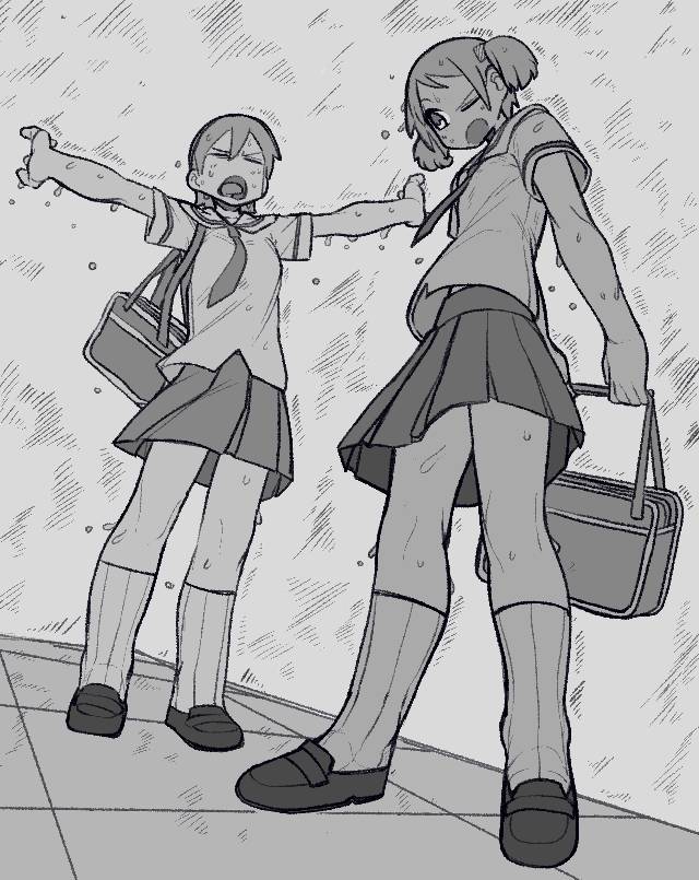 Nichijou (Keiichi Arai), everyday life, 插画, 女孩子