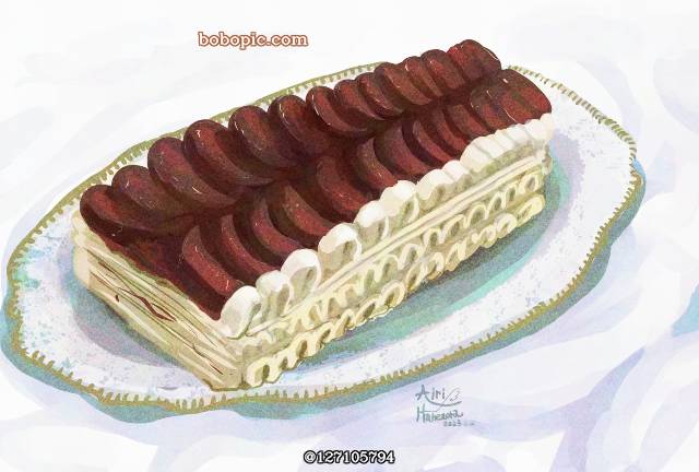 一张食物插画,爱丽丝,CLIPSTUDIOPAINT,冰淇淋,食物挑逗照,点心,美食,食物绘画图片